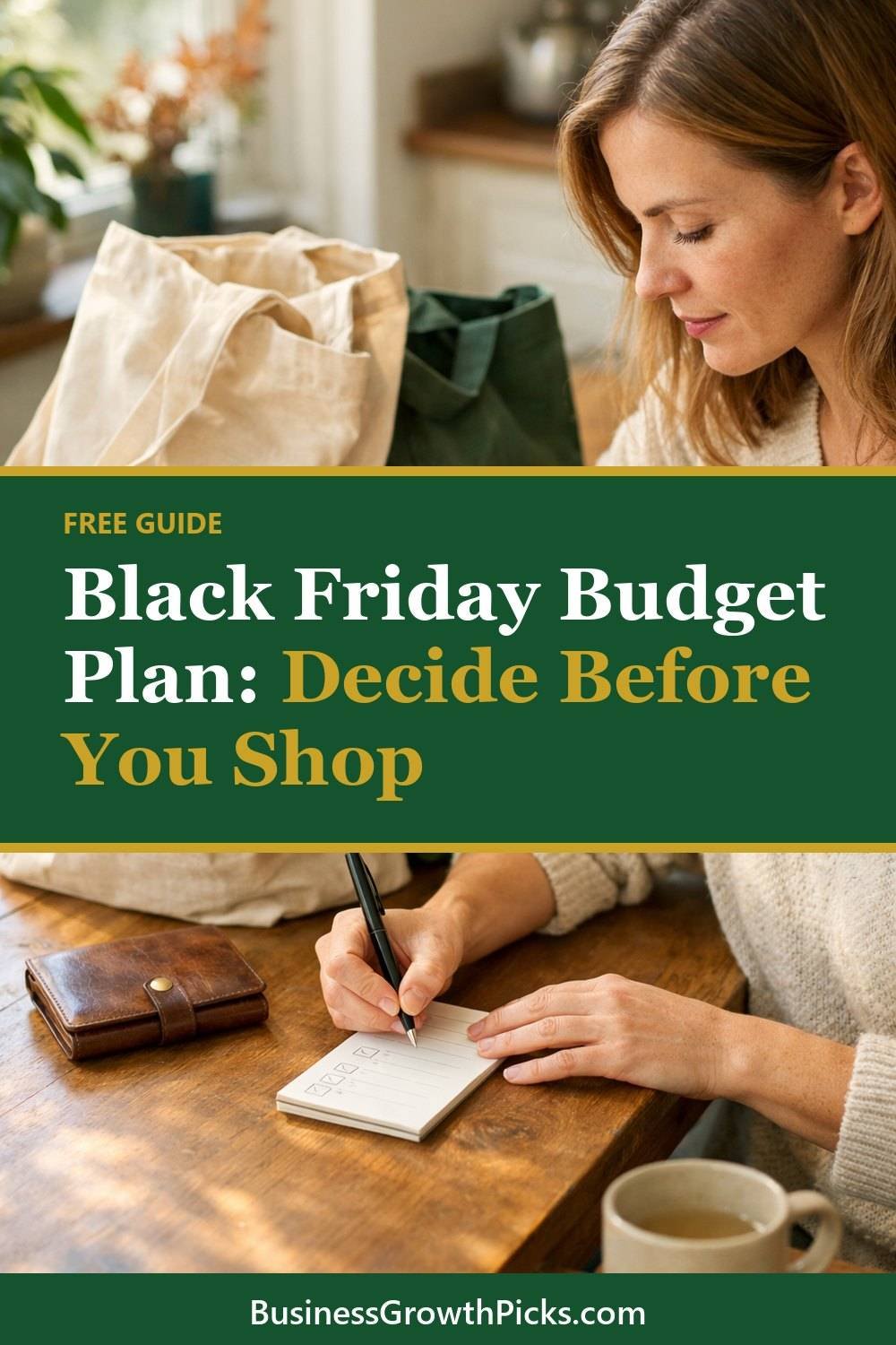 Black Friday Budget Plan: Decide Before You Shop. A short list of 6 tips with a link to read more.